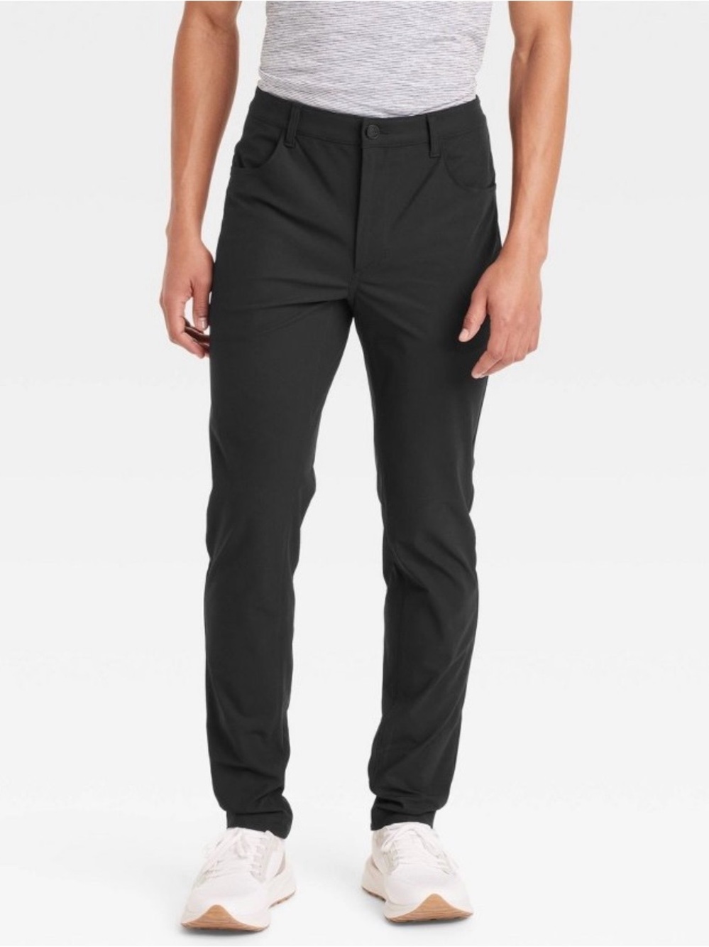 All in Motion Slim Fit 5-Pocket Pants, 34x30, Moisture Wicking, Black, NWT!